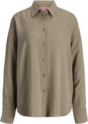 JXALMIRA LINEN BLEND LS SHIRT WVN L