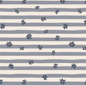 Kaffeserviet 12,5x12,5 cm bl&aring; blomster og lysebl&aring;