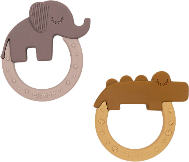 Biderangle 2 stk Deer friends Mustard/Pudder