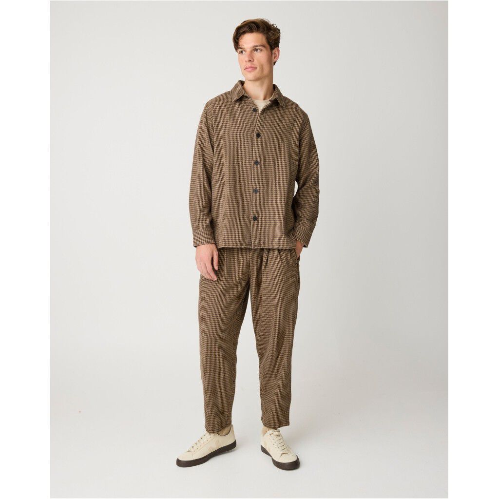 Loose houndtooth overshirt