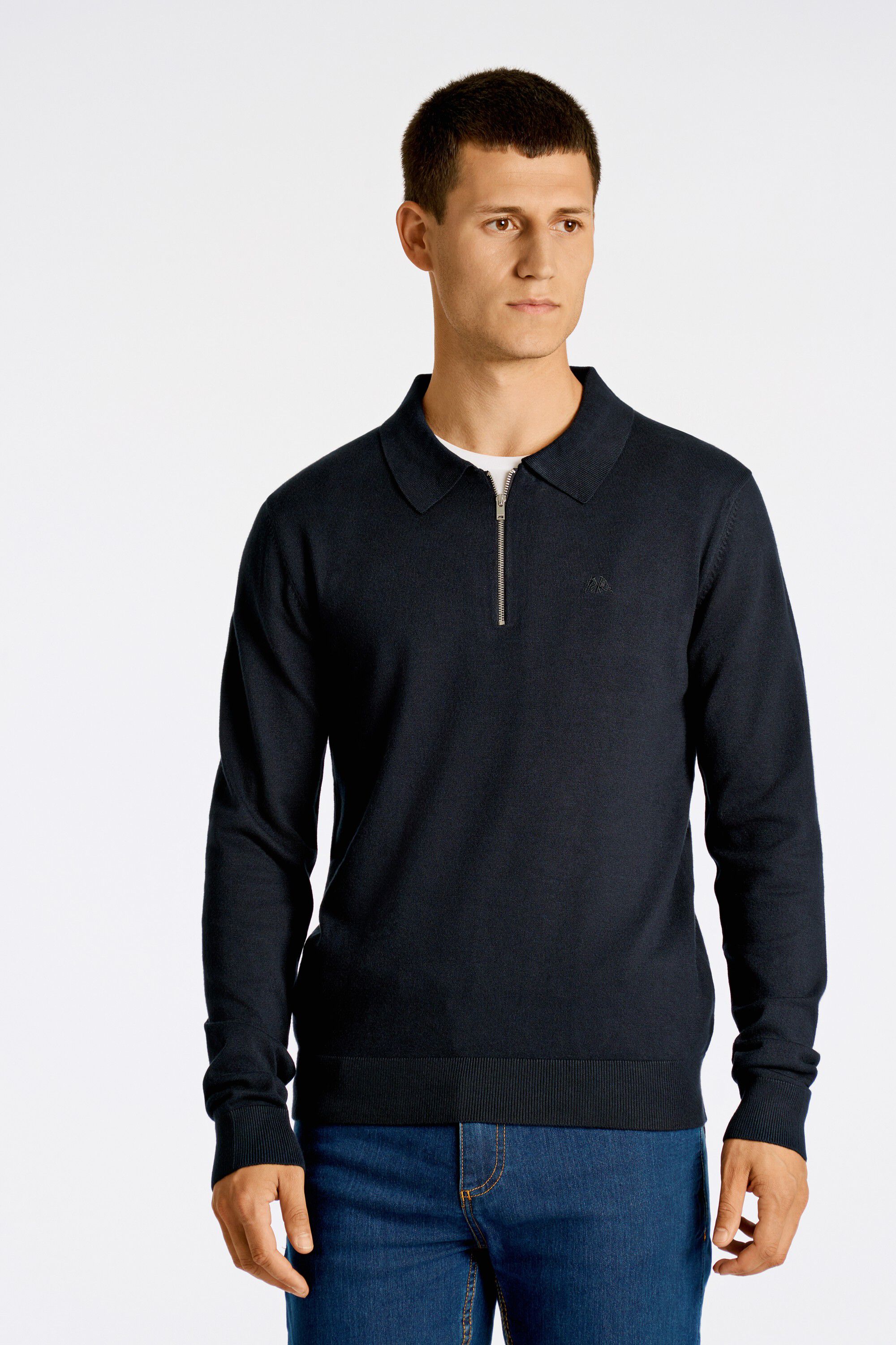 Ecovero L/S zip polo