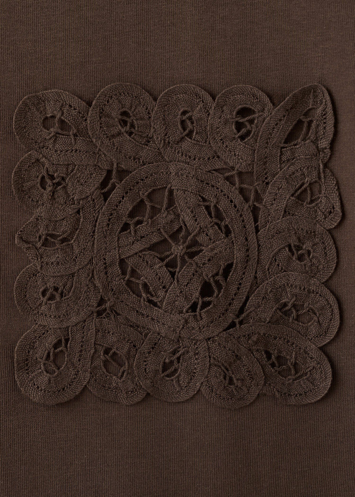 Embroidered cotton T-shirt