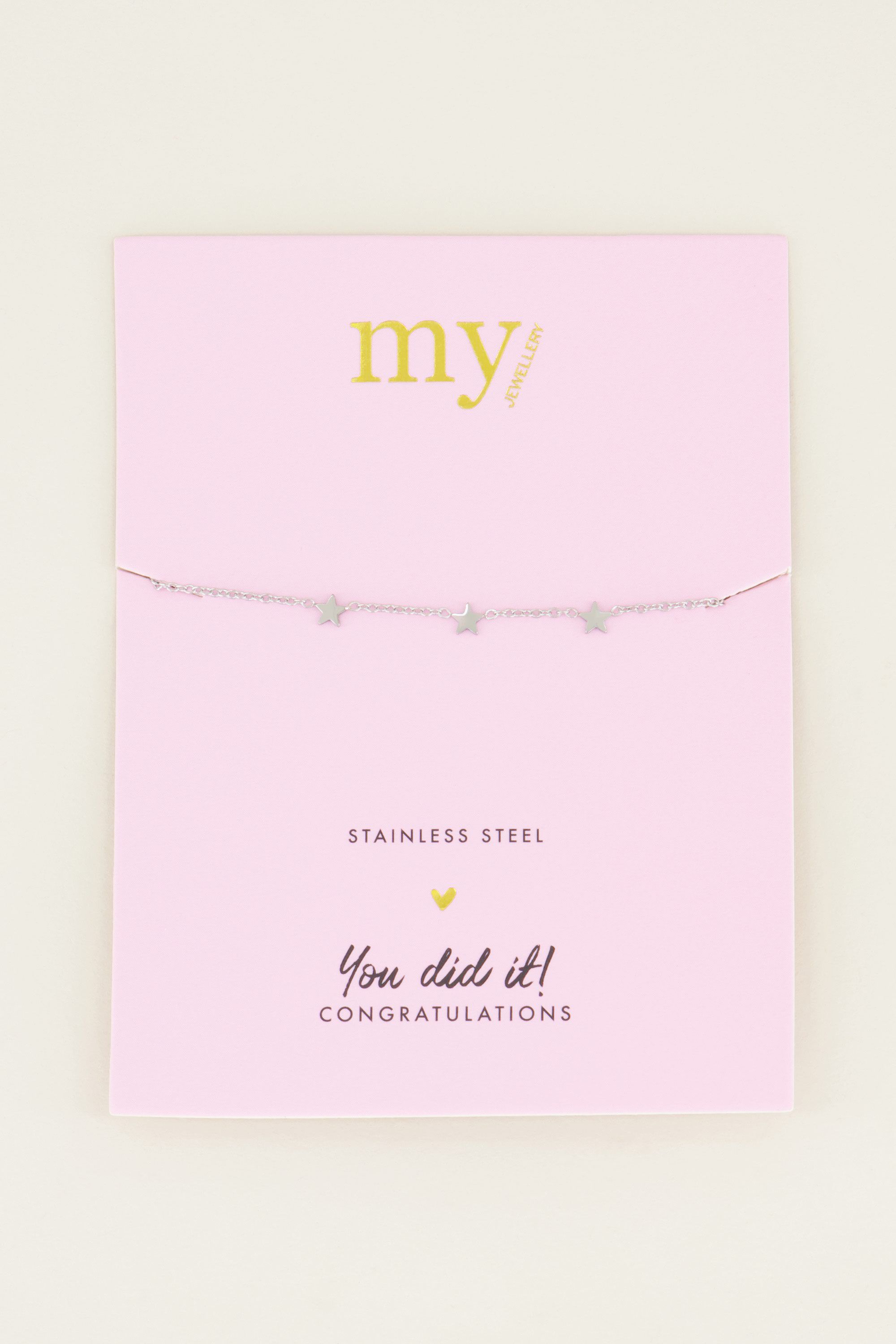 Graduation bracelet three stars