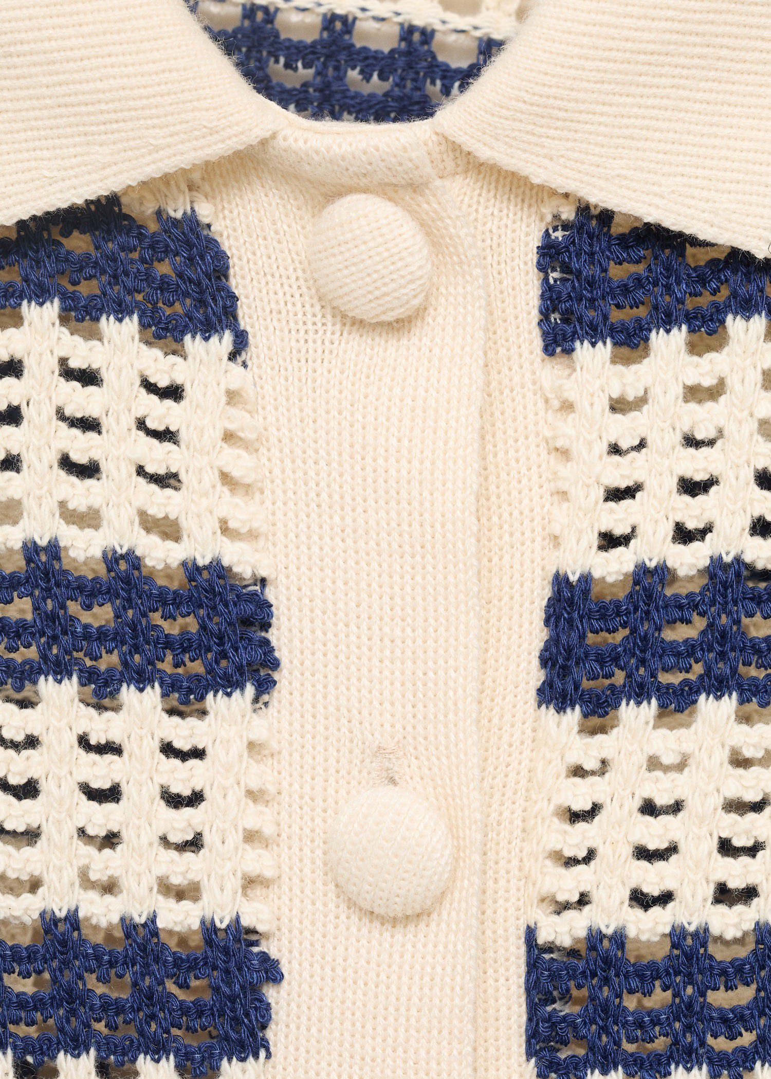 Short sleeve striped cardigan