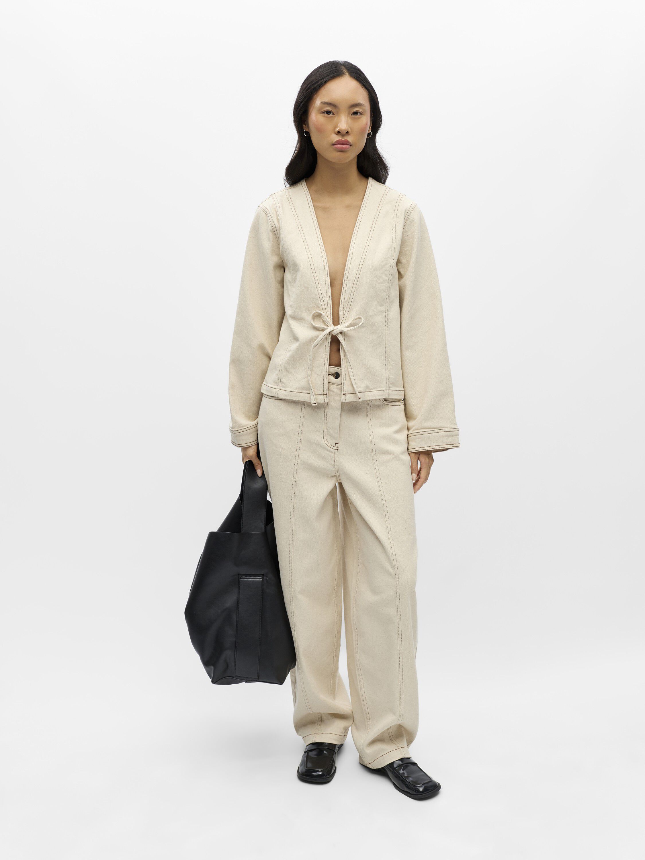 Objrabea L/S Oz Denim Tie Jacket E Pa26