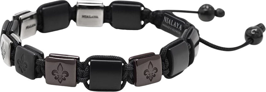 Men's Ceramic Flatbead Bracelet in Red and Matte Black