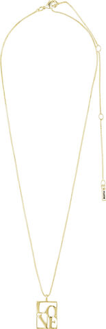 LOVE TAG, recycled LOVE necklace gold-plated