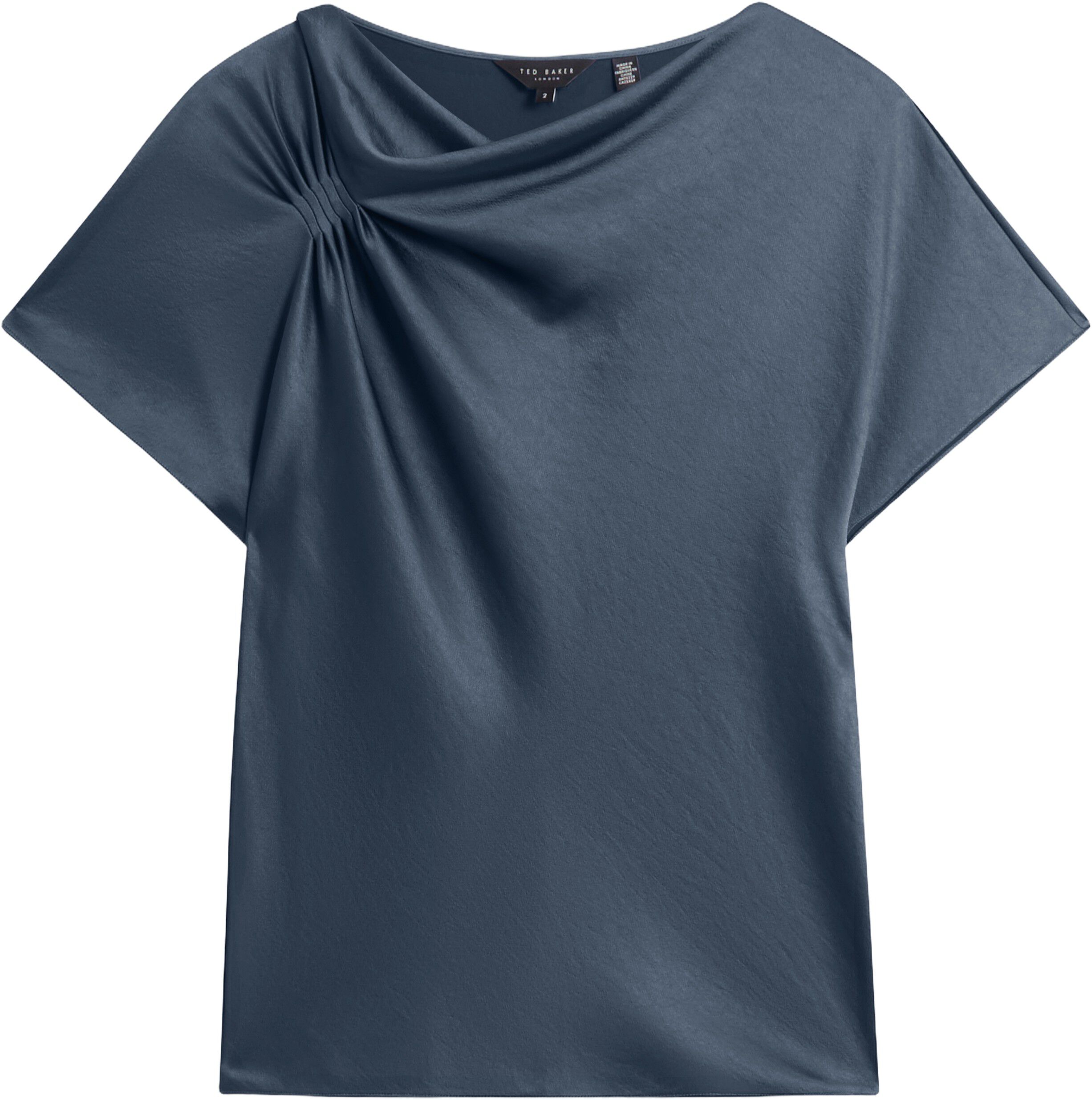 CAMMILO Short Sleeve Draped Neck to