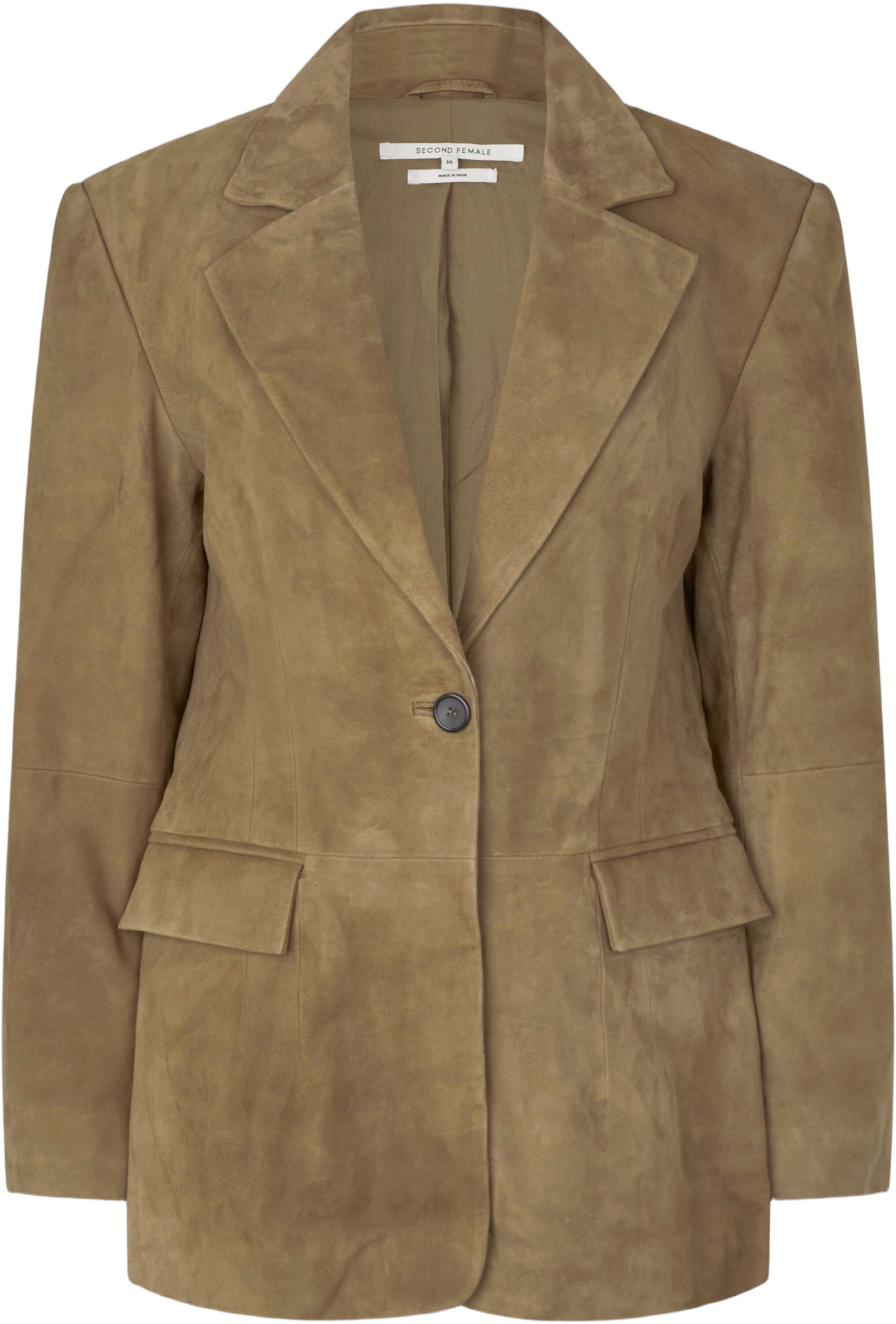 Suellen Fitted Suede Blazer