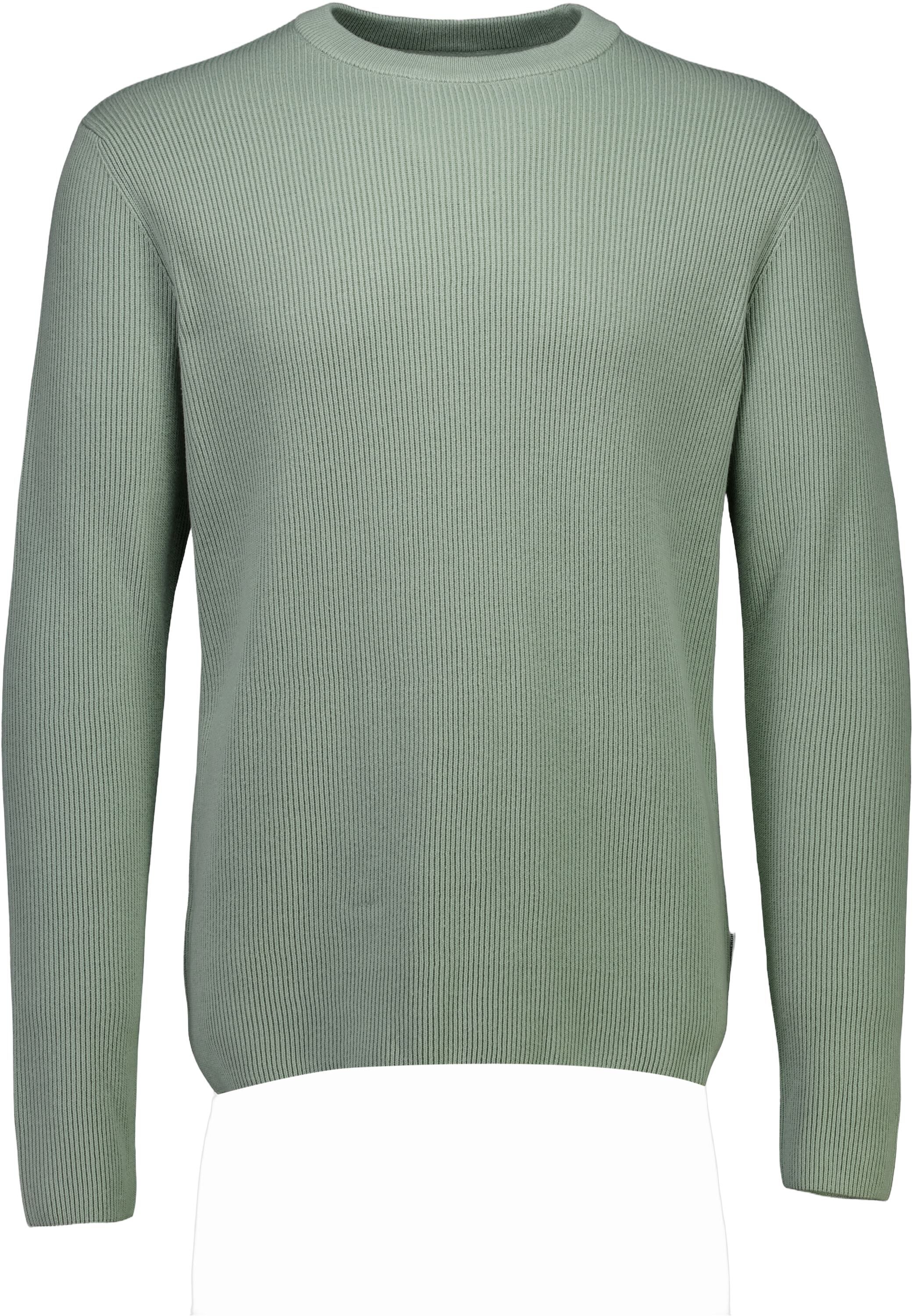 Rib knitted o-neck knit