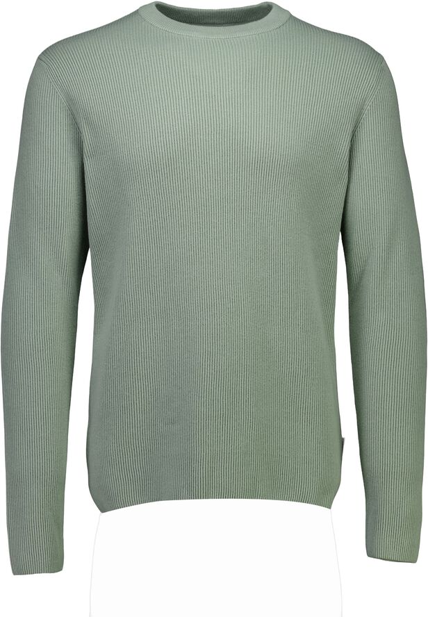 Rib knitted o-neck knit