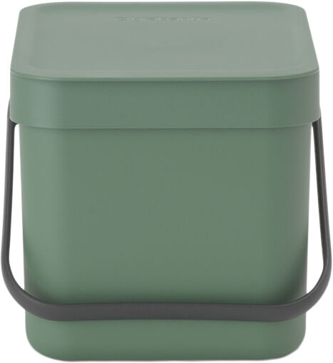 Affaldsspand m/l&aring;g sort.kon. 6 ltr.