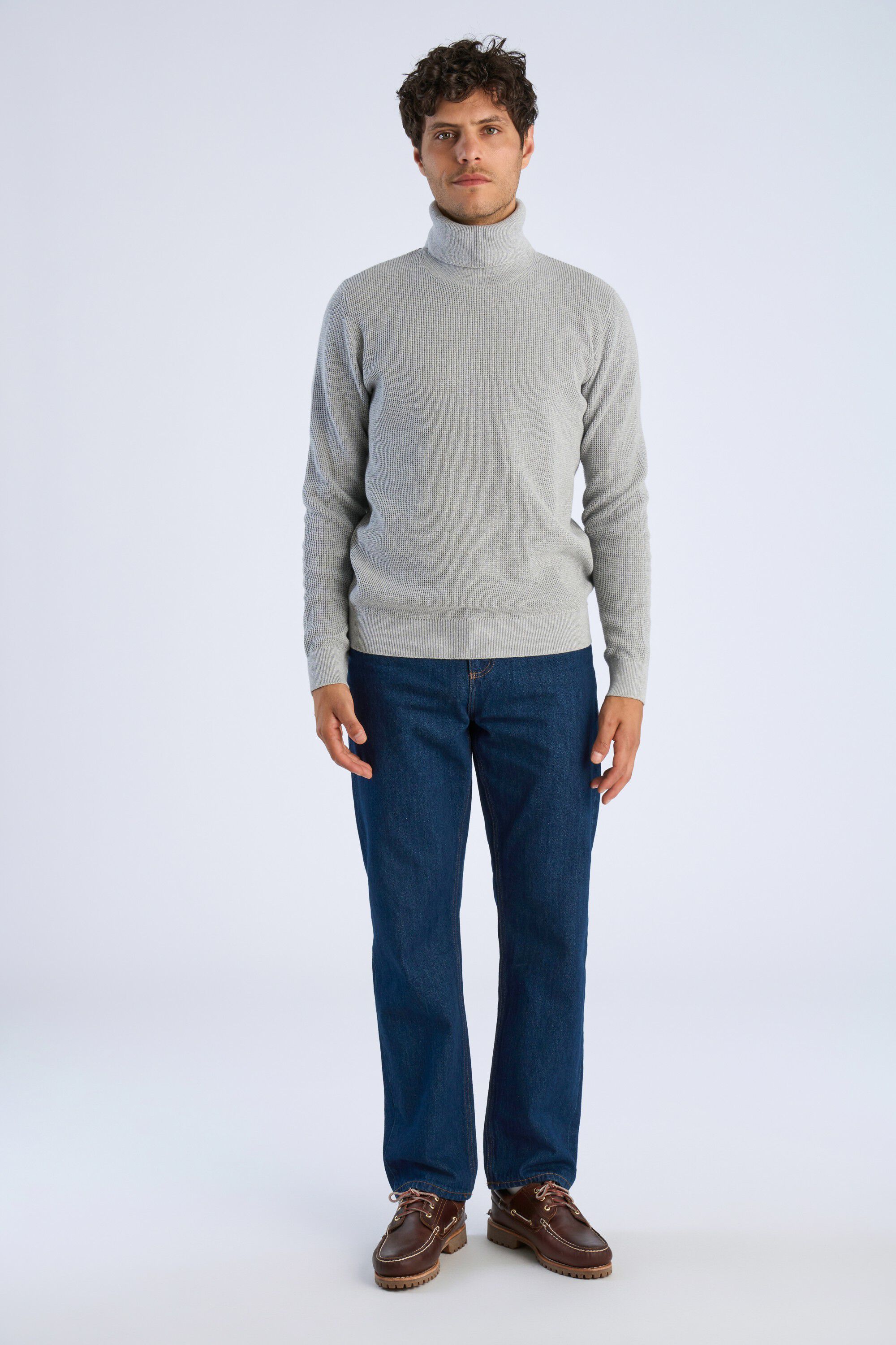 Recycled roll neck knit L/S