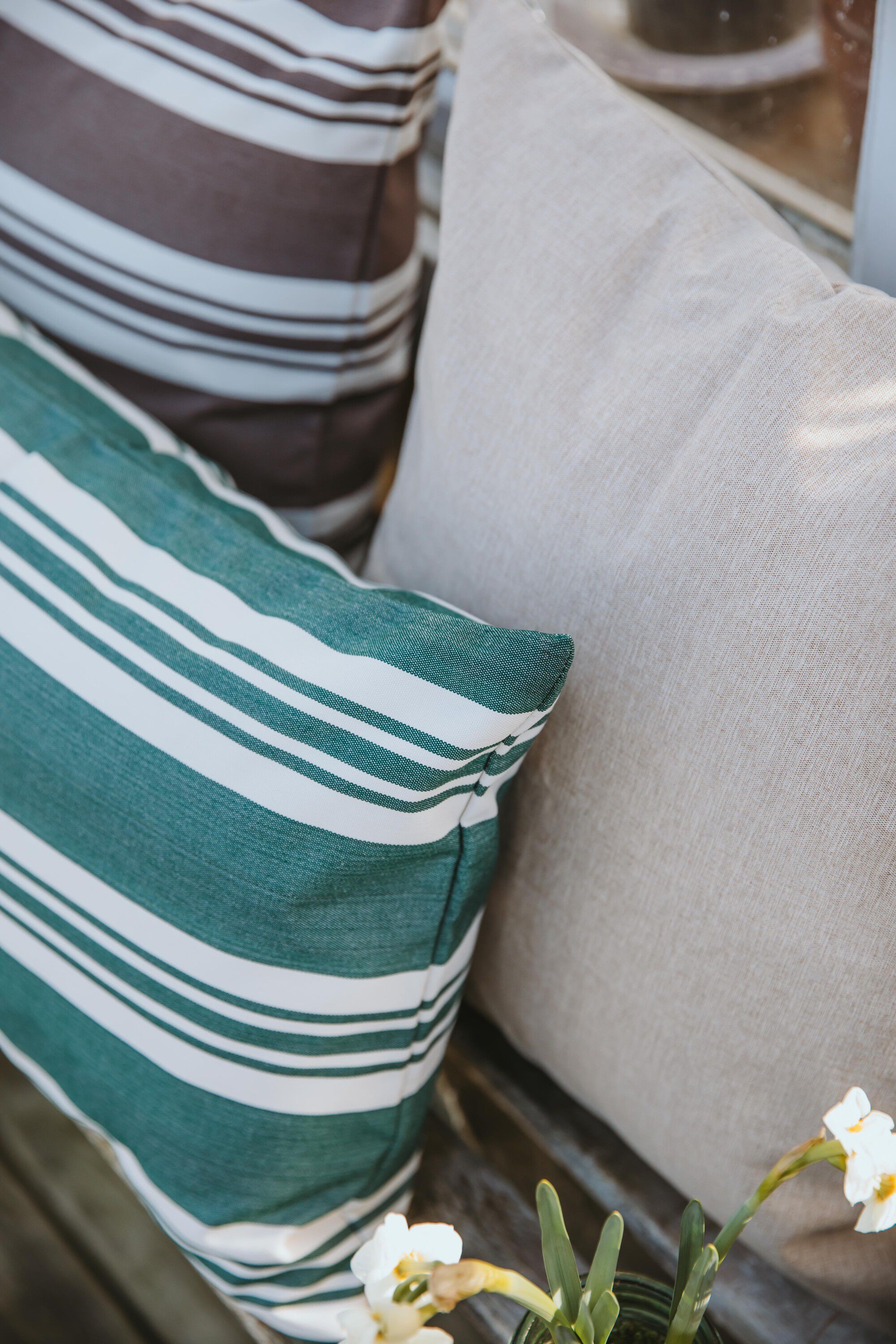 Fossflakes utomhuskudde 50x50 cm. Sand