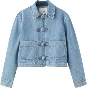 Denim jacket with toggle details