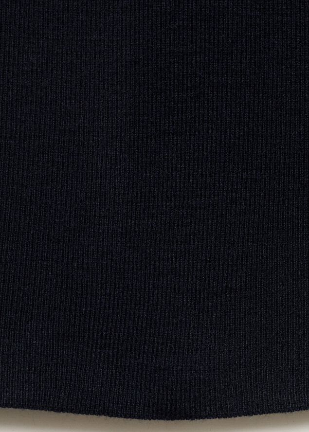 Short-sleeved polo-neck sweater