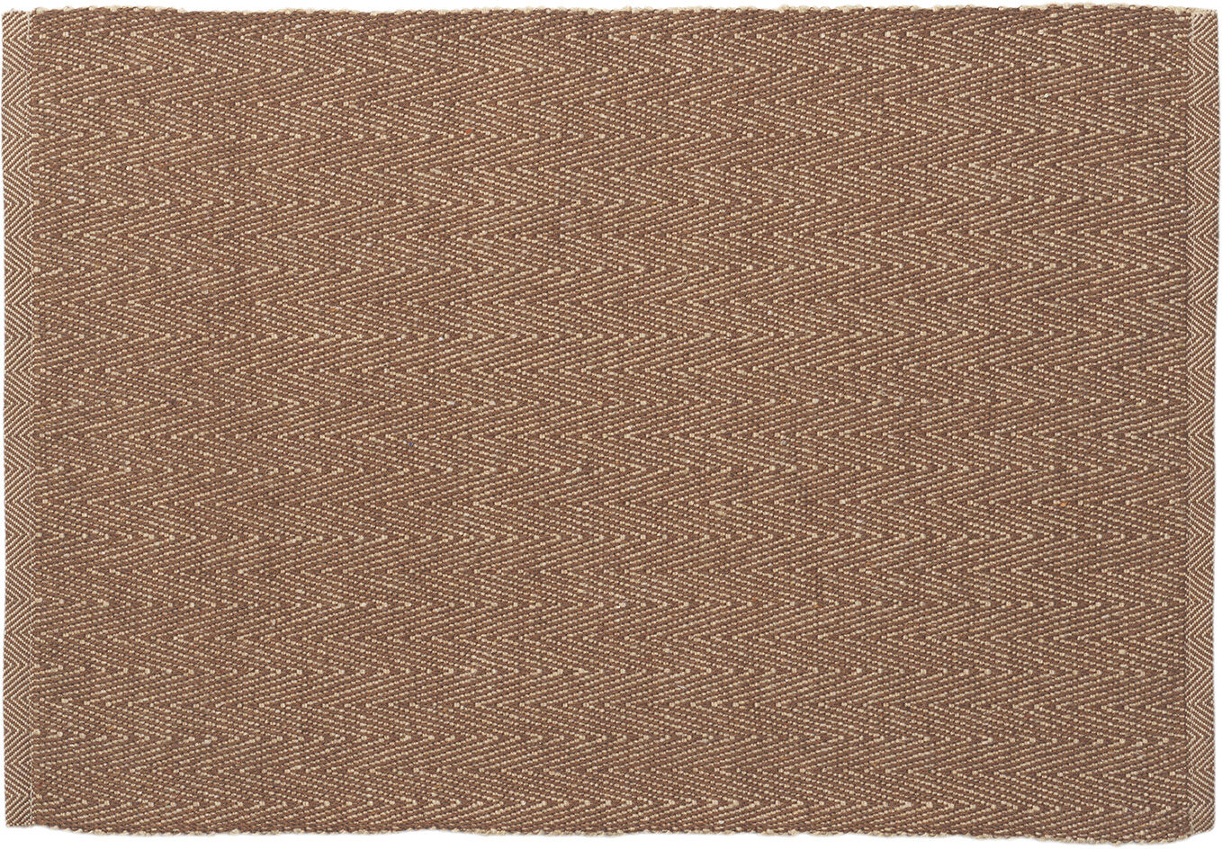 Herringbone D&aelig;kkeserviet 43x30 cm brun 82% bomuld recycled,