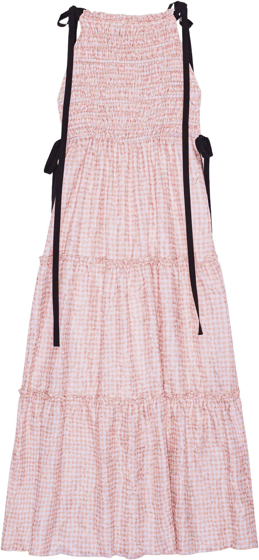 Shibori Pleat Maxi Smock Slip Dress