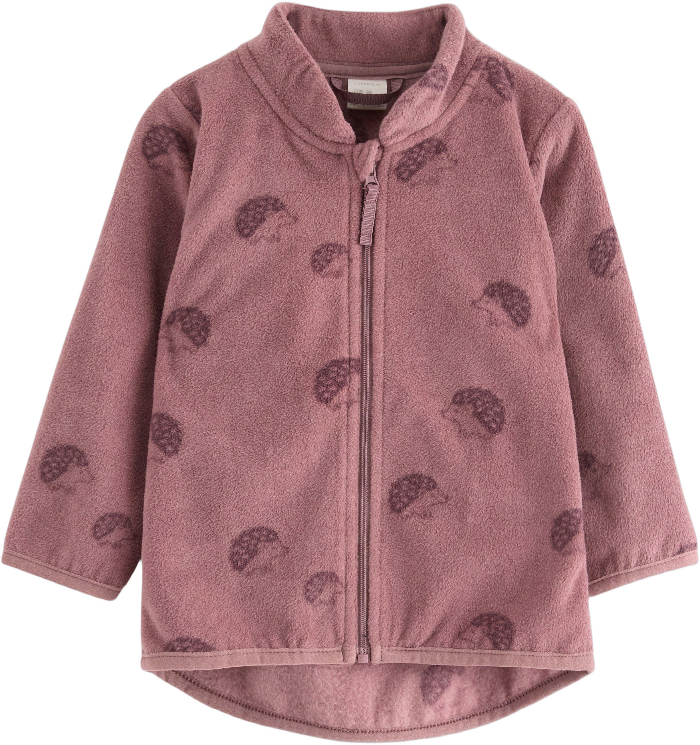 Jacket in microfleece with a high c