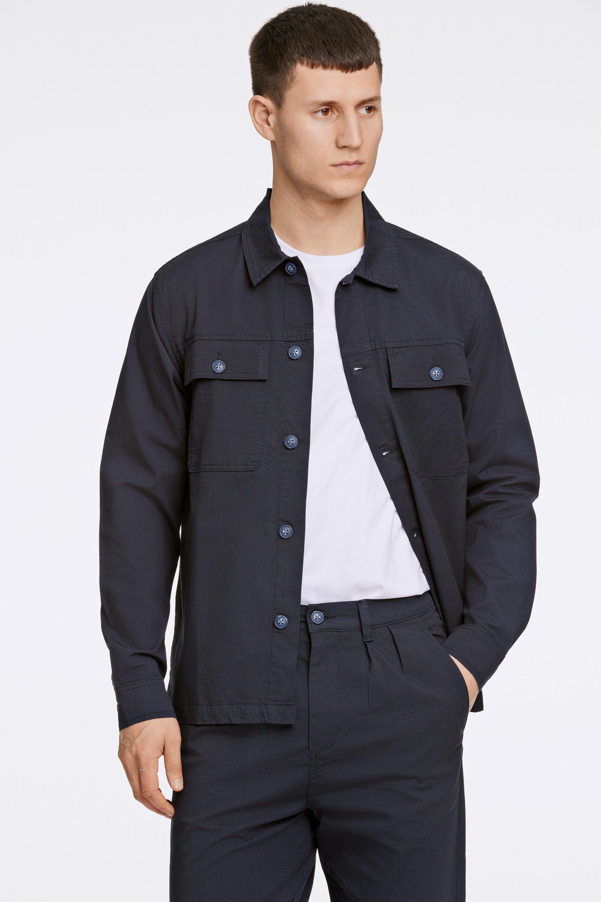 Rip stop overshirt L/S