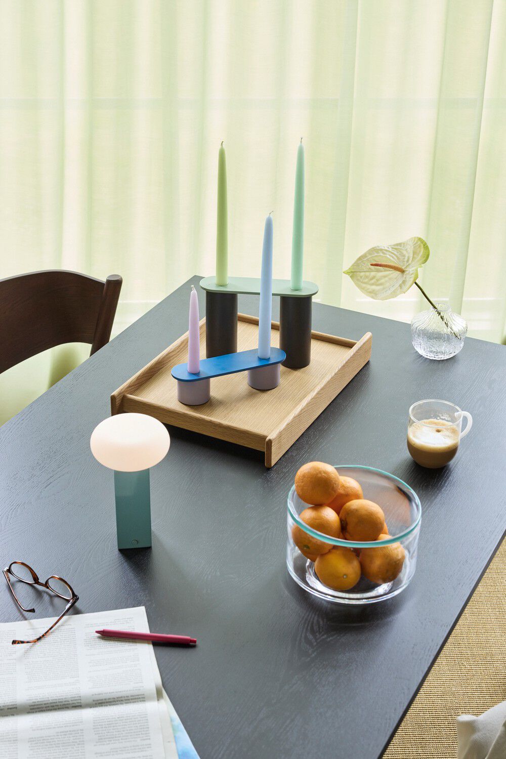 Low Portable Lamp Blue