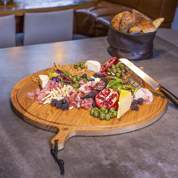 Skærebrætter i massiv eg XL Round