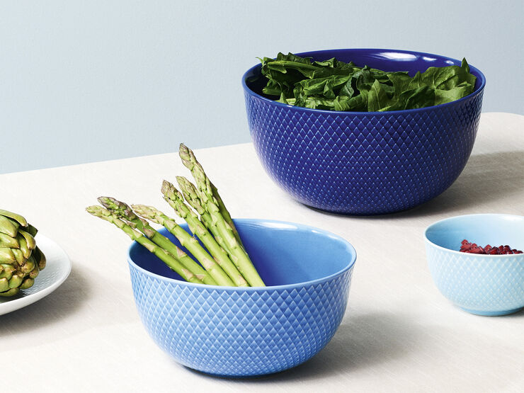 Rhombe Skål Ø11 cm turkis porcelæn