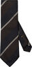 Brown Striped Grenadine Silk Tie