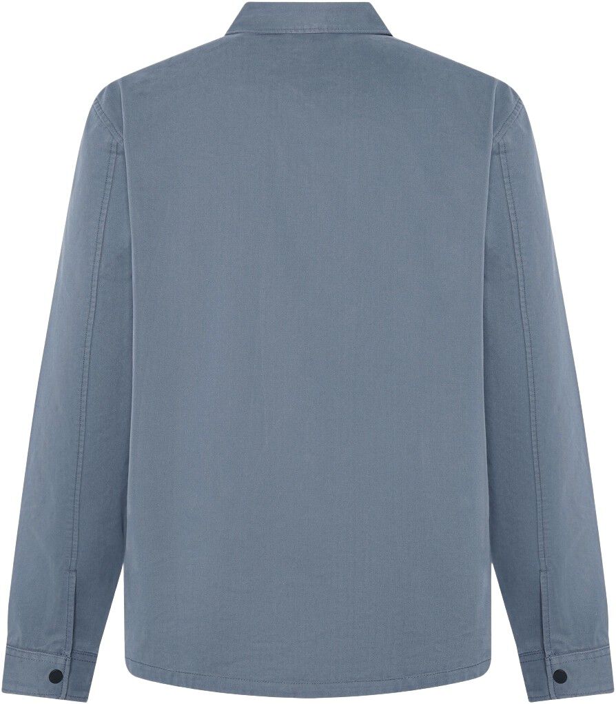Twill zip overshirt
