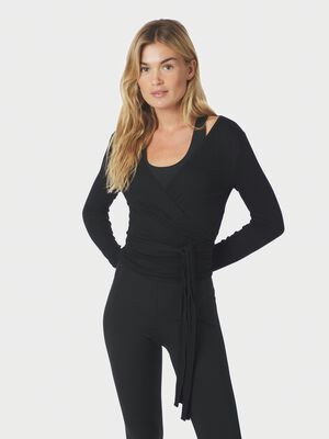 Nia Jersey Wrap Blouse