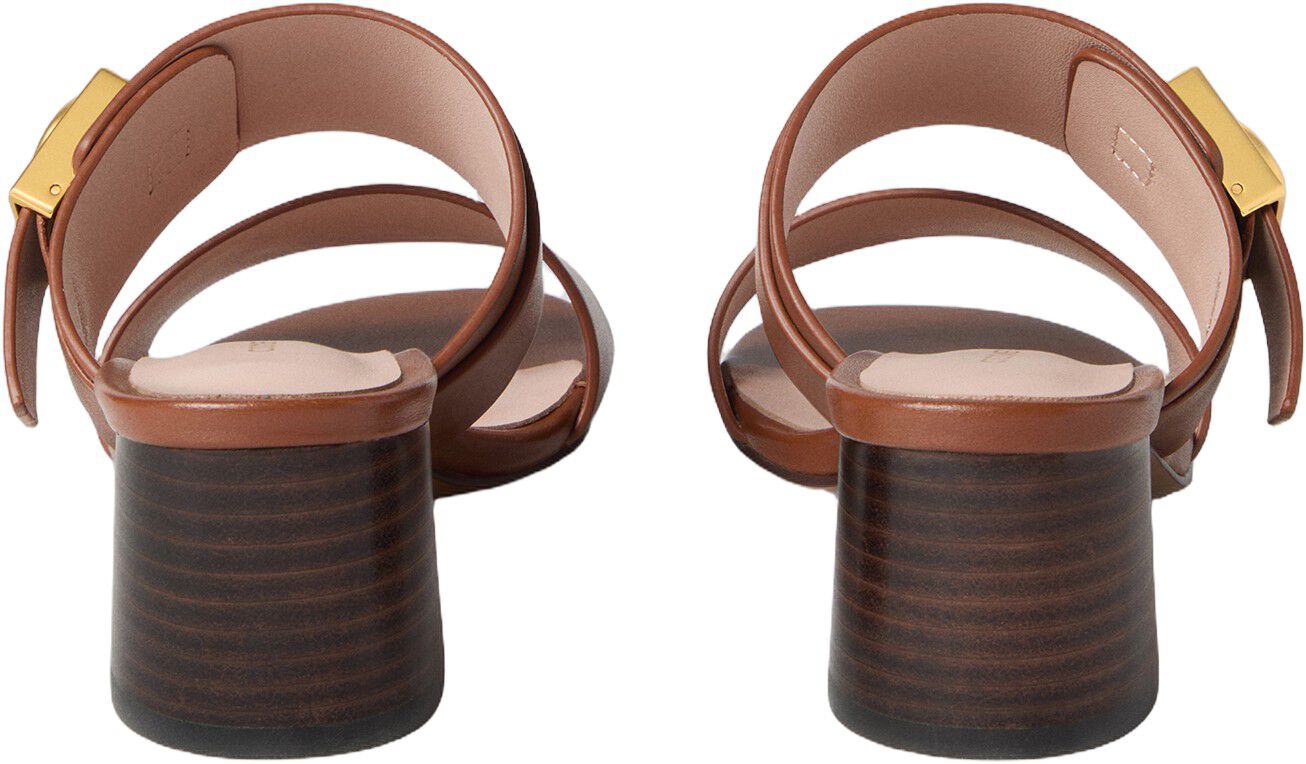 COCCINELLE C-ME LOCK HEEL SANDAL COW LEATHER