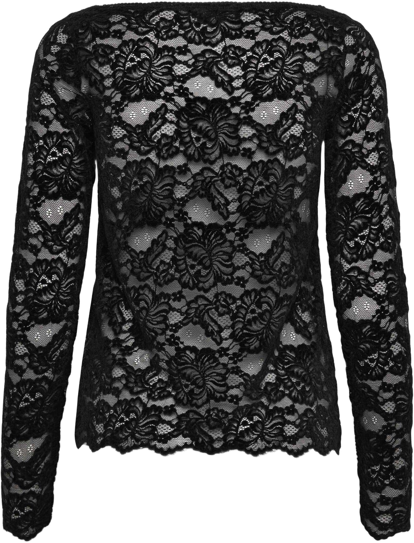 RWDania Lace LS Boatneck Lace T-shirt