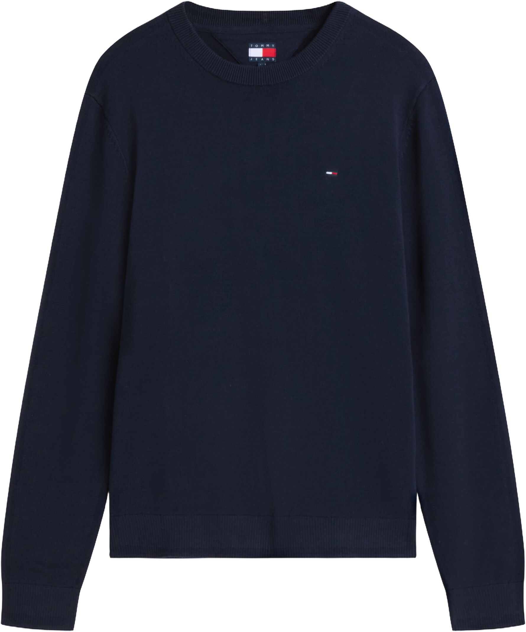 Tommy Flag Embroidery Lightweight Slim Jumper