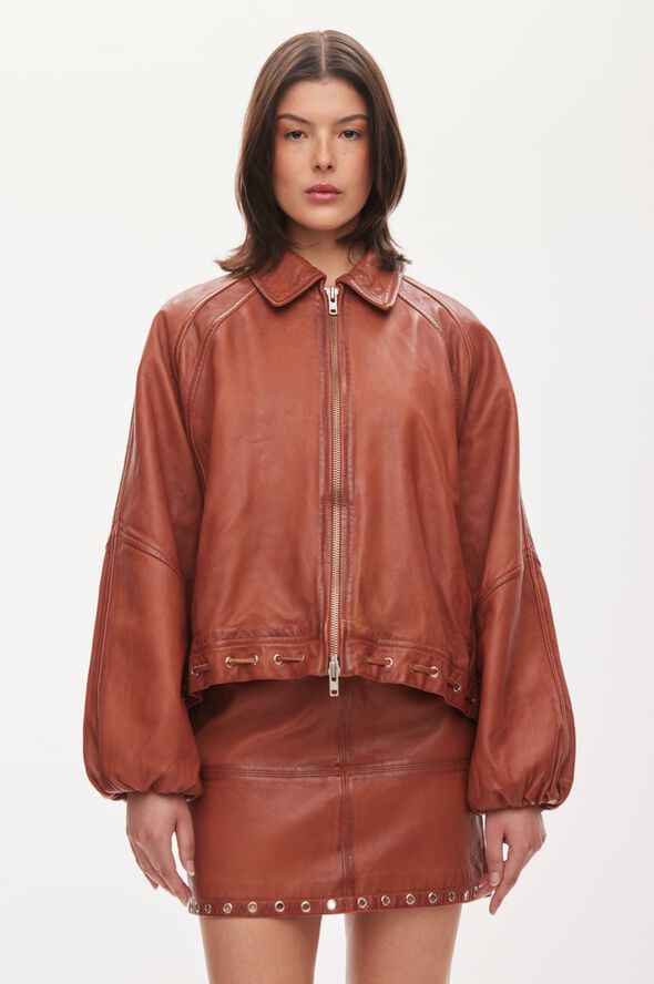 Eye leather bomber