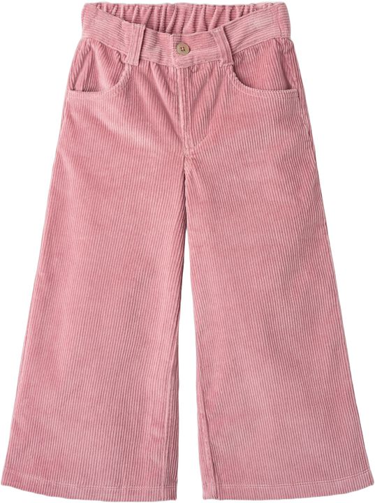 CORDUROY PANT W. WIDE LEG & EMB. AT BACKSIDE POCKET