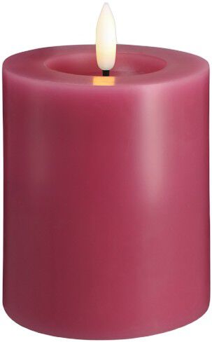 Moods & More - LED Pillar Candles, Silk, Melted, Vintage rose, 74x100