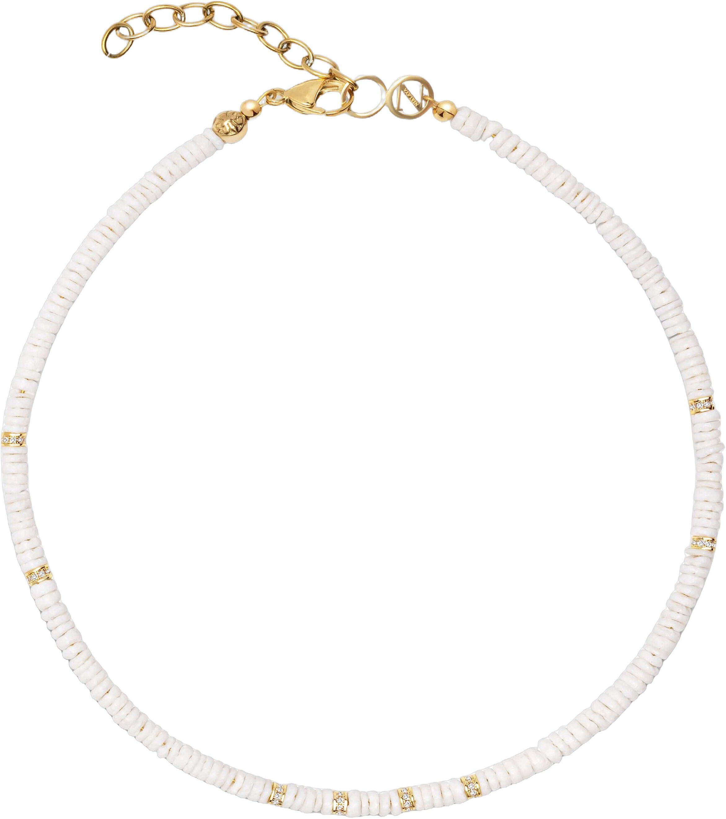 Women's Shell Choker with Gold Details