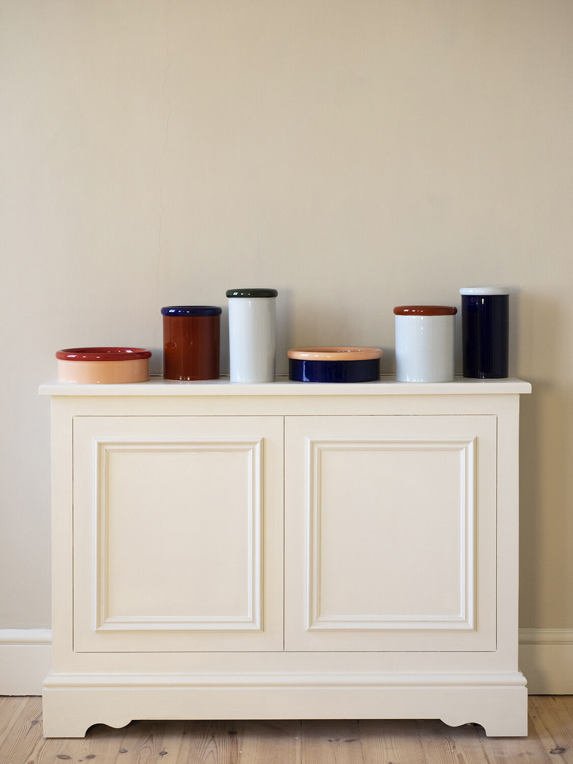 ROD Pot ceramic H175 x &Oslash;153 Dark blue/Terracotta