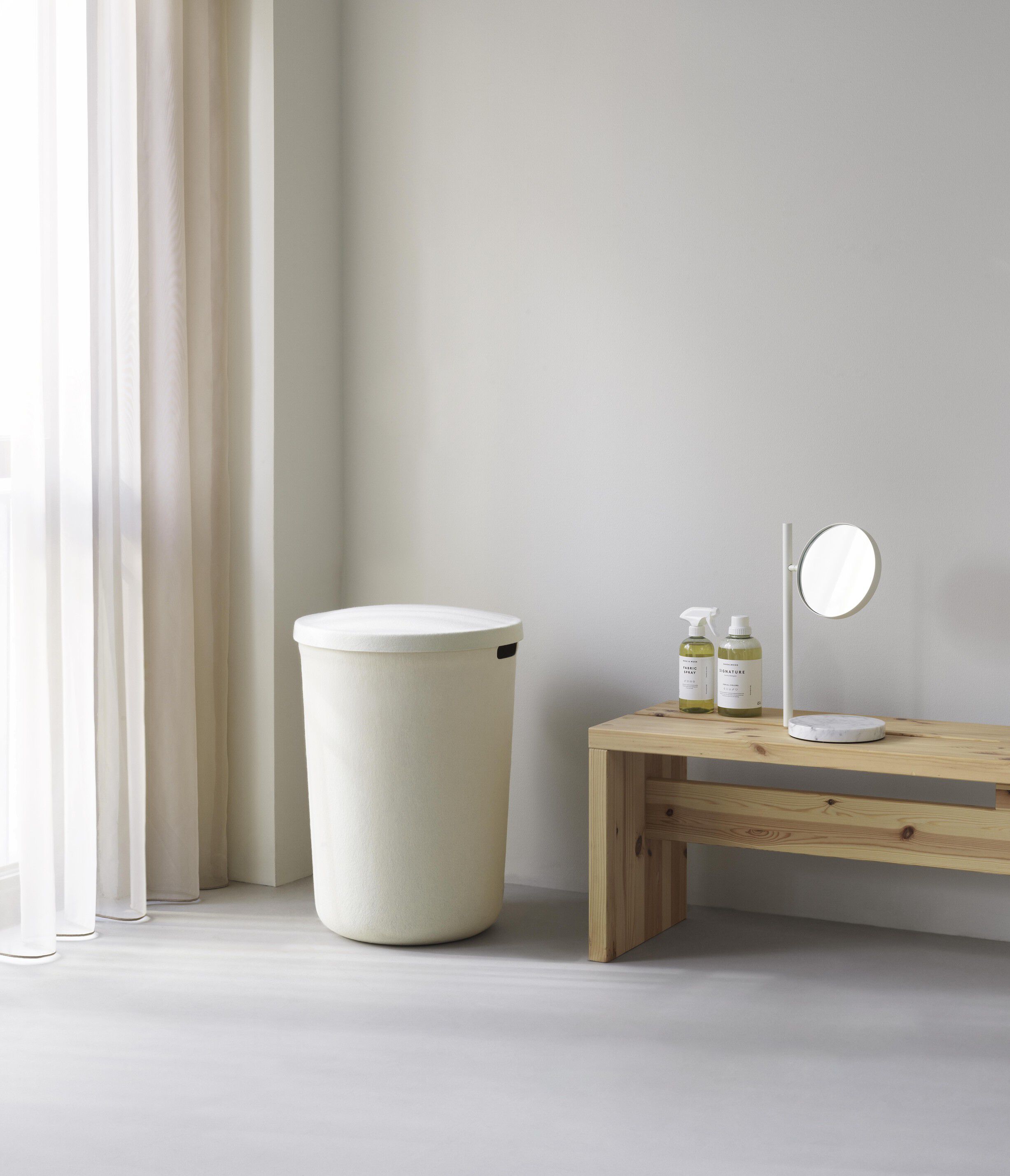 Hide Laundry Basket Cream