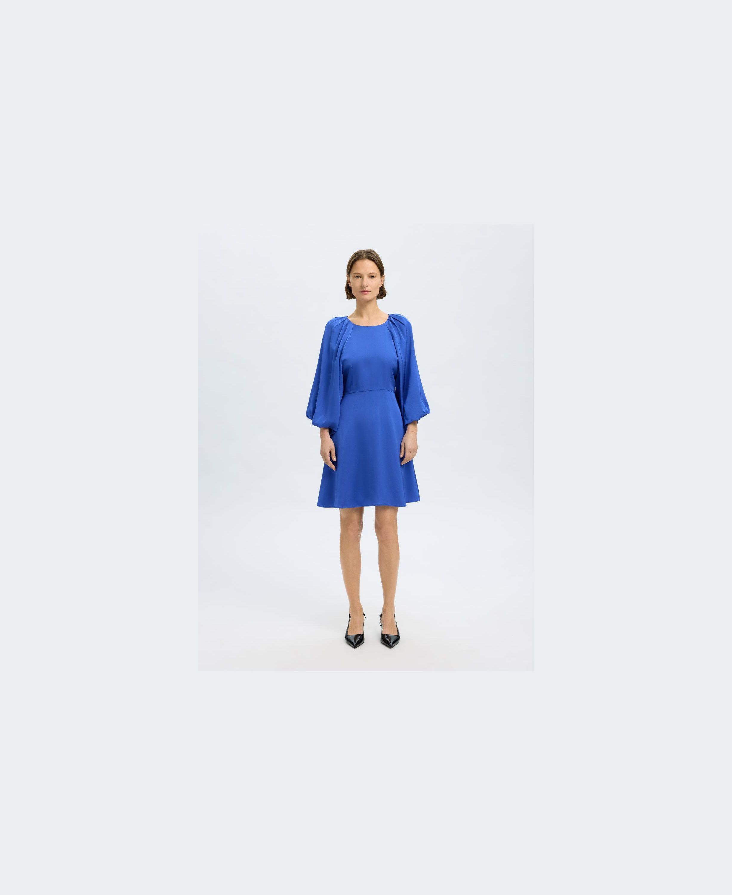 SLFLAURINA 3/4 SHORT OPEN BACK DRES