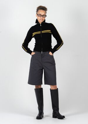 Track Zip Knit Cardigan