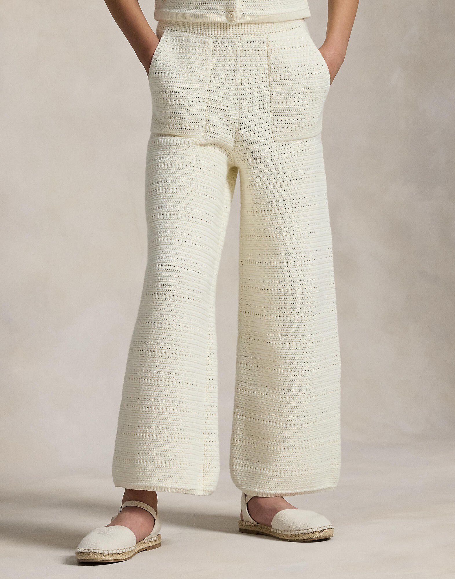Crocheted Cotton Sweater Top & Pant