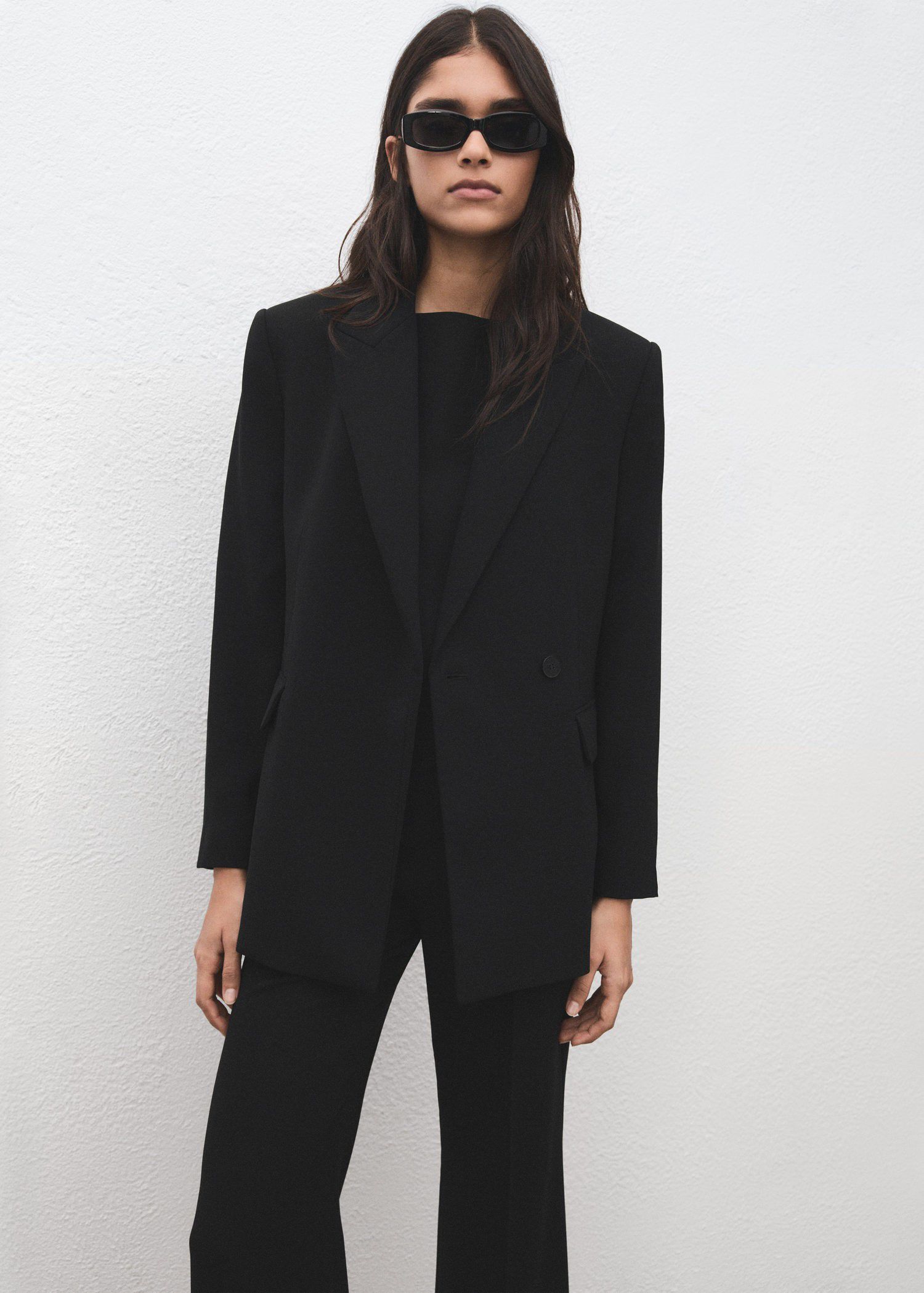 Suit jacket with scarf