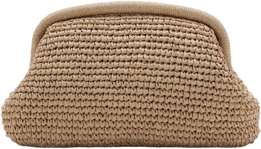 Natural fiber clutch bag