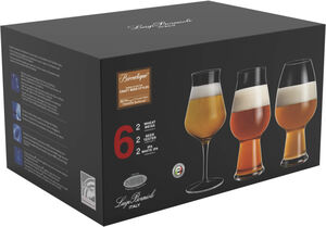 Ølglass-sett tester, ale og hvete Birrateque 3 x 2 stk. Klar
