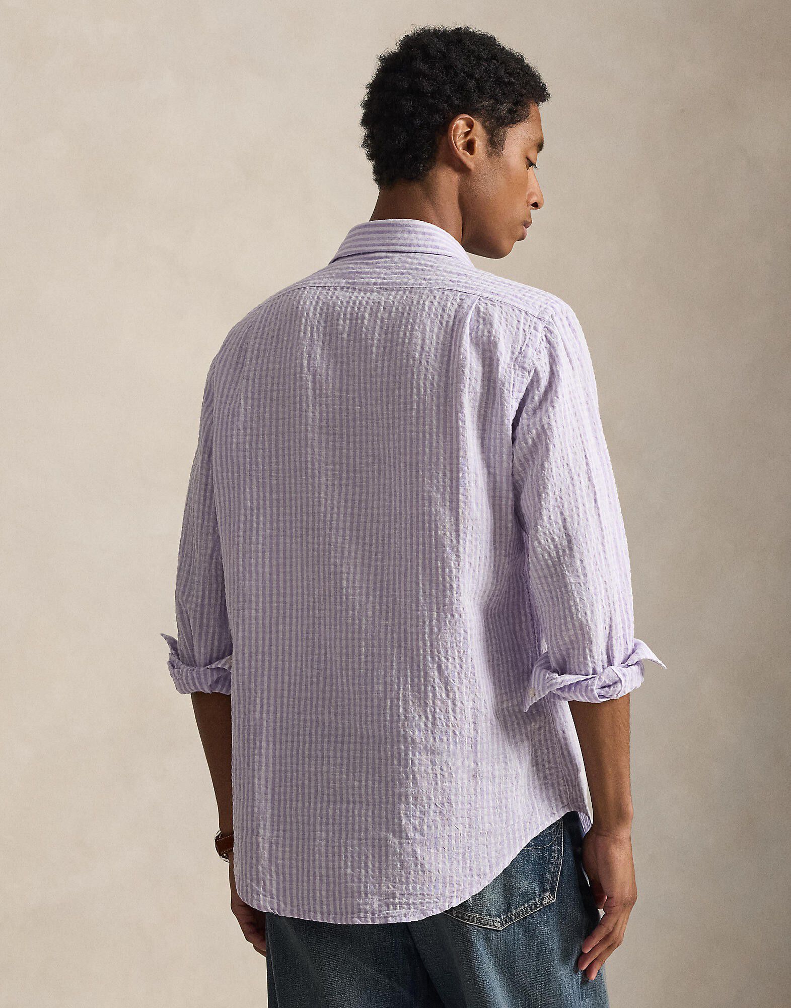 SEERSUCKER LINEN-WVN-SHIRT