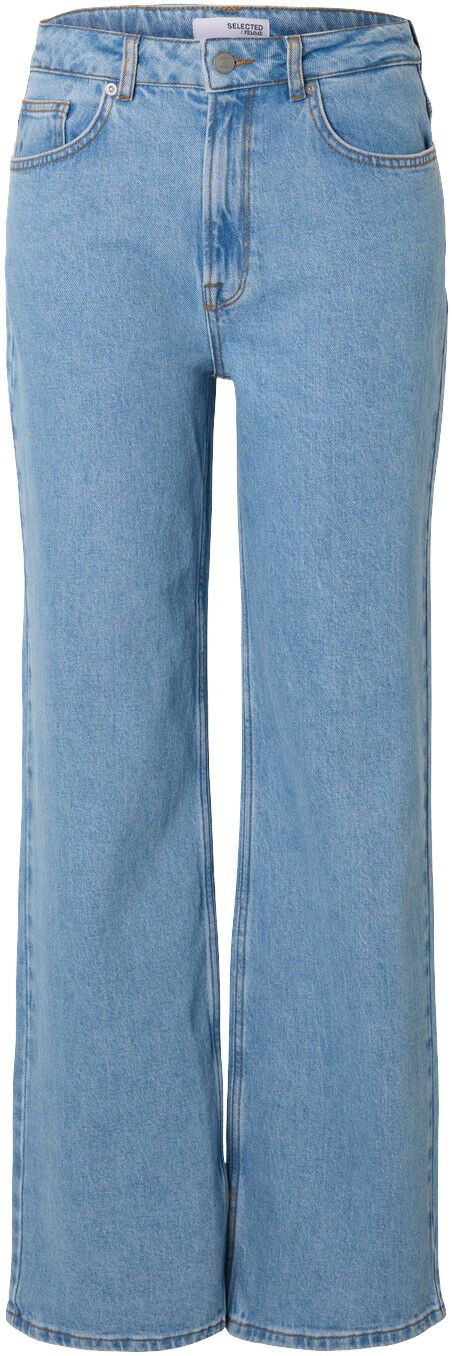 SLFALICE HW WIDE LONG LIG BLU JEANS