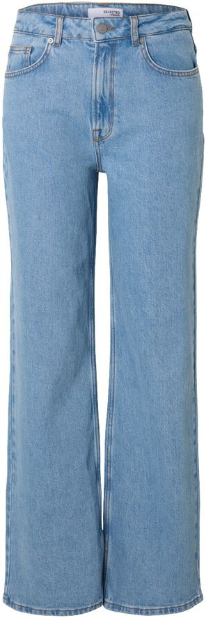 SLFALICE HW WIDE LONG LIG BLU JEANS