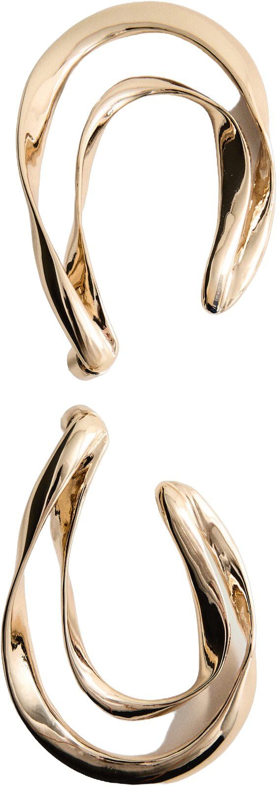 Irregular oval earrings