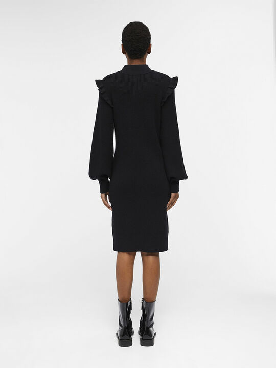 OBJMALENA L/S RUFFLE KNIT DRESS NOO